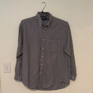 Men's Hathaway Sport Black and White Houndstooth Button-Down‎ Shirt